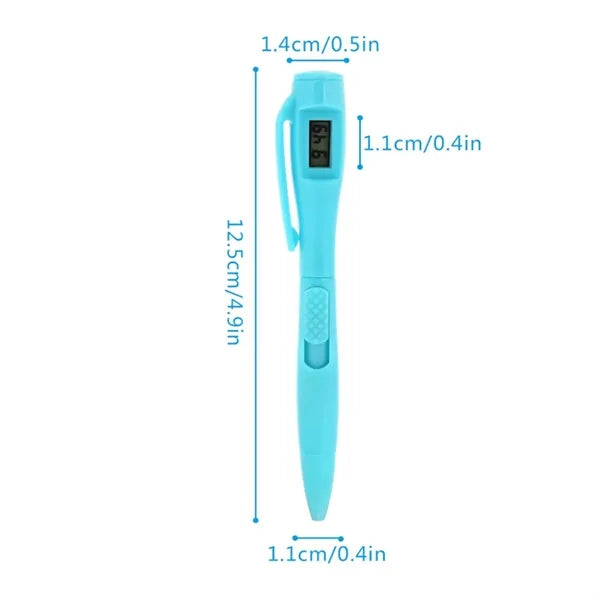 Ballpoint Pen with Built-In Digital Click Counter Display