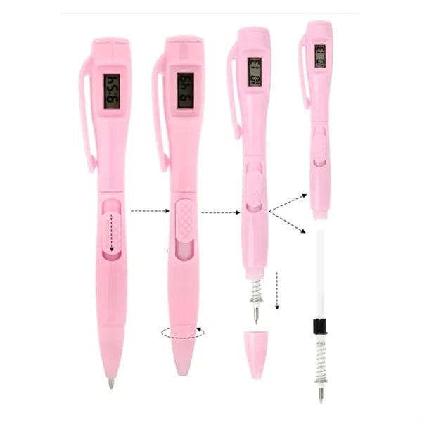 Ballpoint Pen with Built-In Digital Click Counter Display