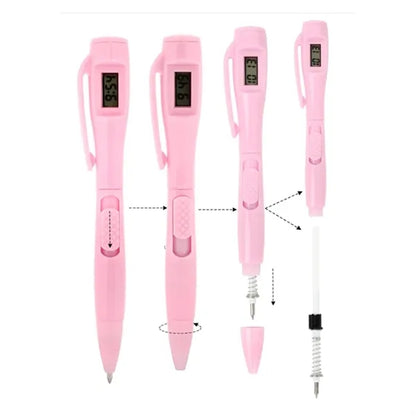 Ballpoint Pen with Built-In Digital Click Counter Display