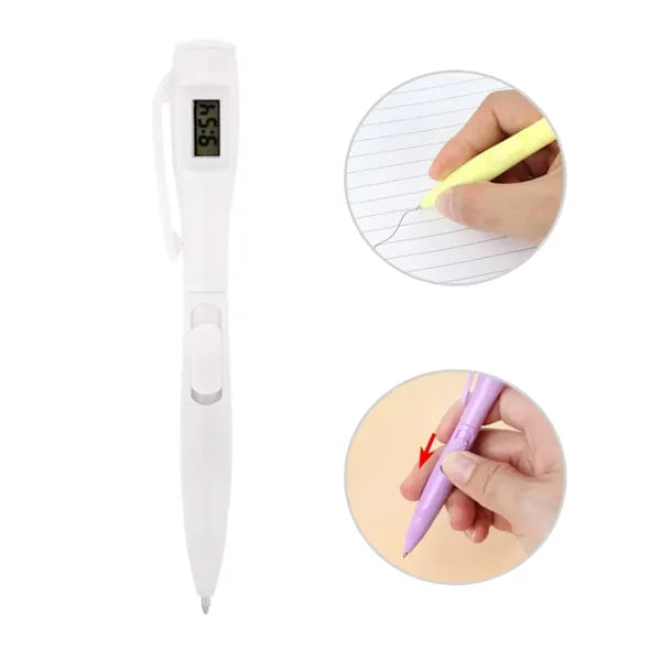 Ballpoint Pen with Built-In Digital Click Counter Display