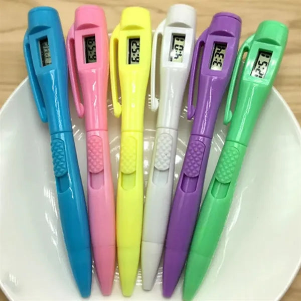 Ballpoint Pen with Built-In Digital Click Counter Display