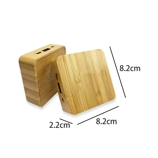 Eco-Friendly Bamboo Power Bank with USB Port
