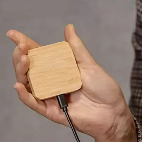 Eco-Friendly Bamboo Power Bank with USB Port