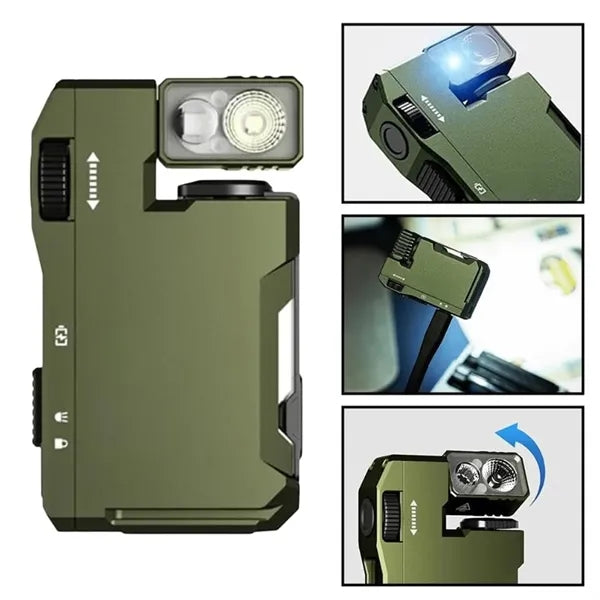 Mini Tactical LED Flashlight with Adjustable Head and Clip