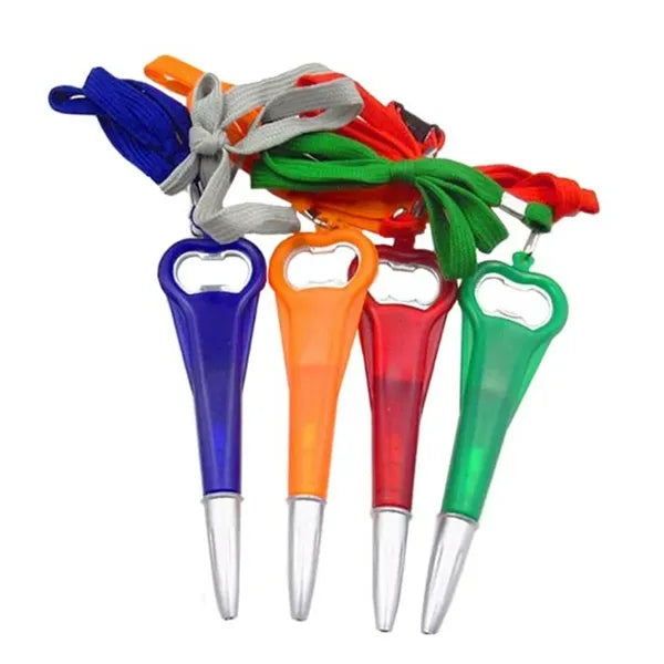 3-in-1 Bottle Opener Pen with Lanyard
