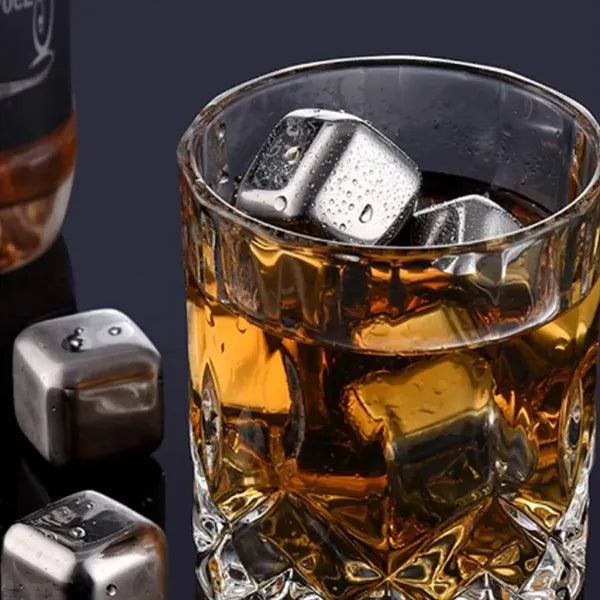 Whiskey Stones & Glasses Gift Set with Wood Box