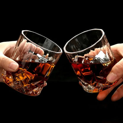 Whiskey Stones & Glasses Gift Set with Wood Box