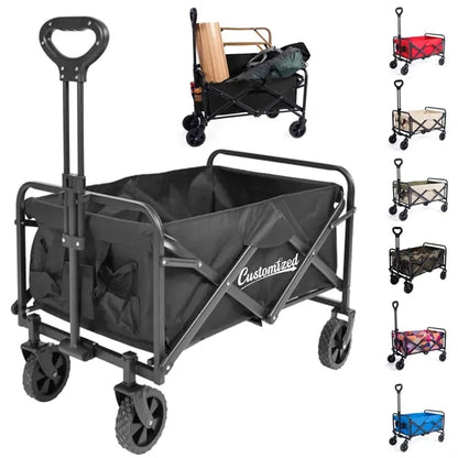 Collapsible Folding Utility Wagon Cart Heavy Duty
