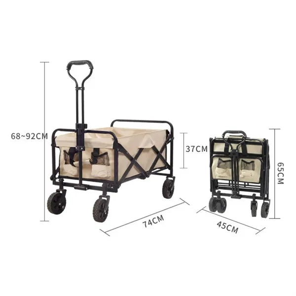 Collapsible Folding Utility Wagon Cart Heavy Duty