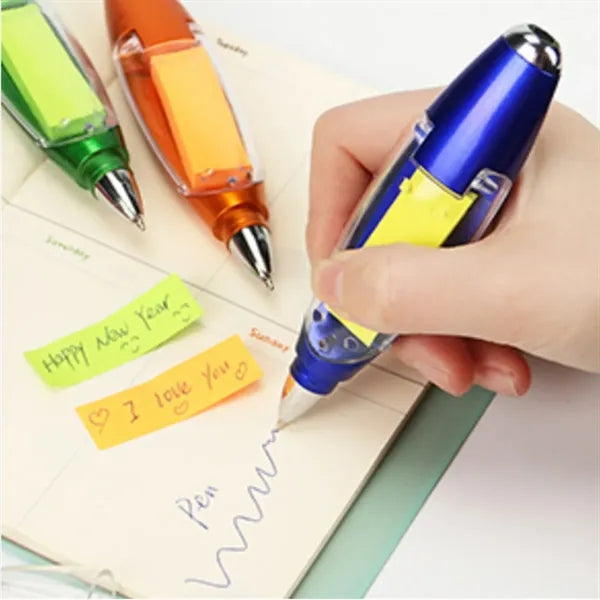 Multifunction Sticky Note Pen with Built-In Memo