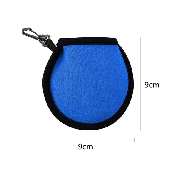 Neoprene Zippered Earphone Pouch with Clip