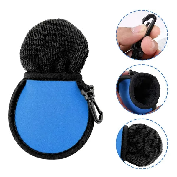Neoprene Zippered Earphone Pouch with Clip