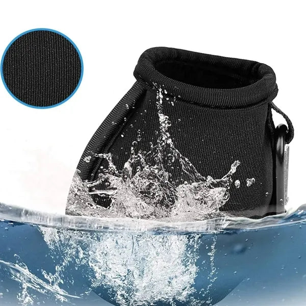 Neoprene Zippered Earphone Pouch with Clip