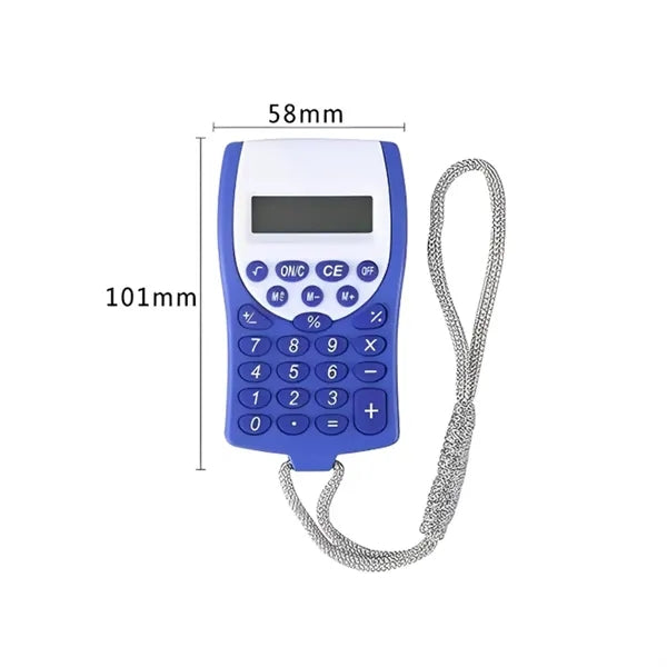 Portable 8-Digit Calculator with Wrist Strap for Promo Use