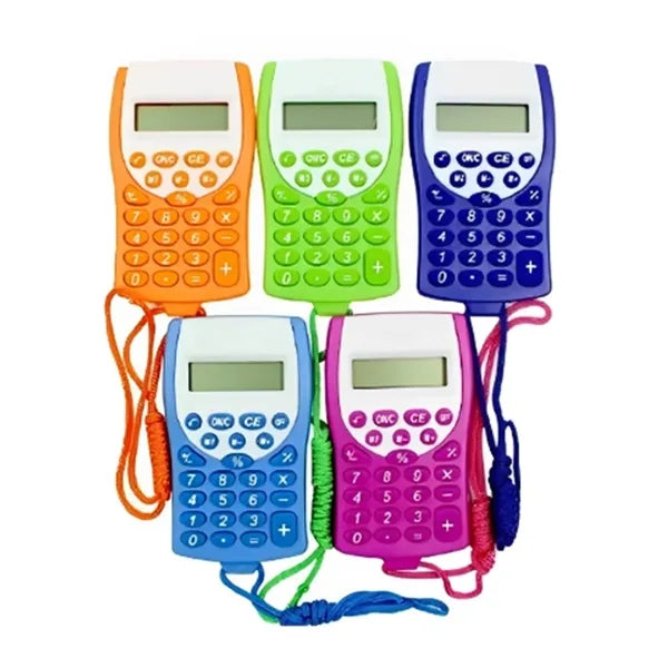 Portable 8-Digit Calculator with Wrist Strap for Promo Use