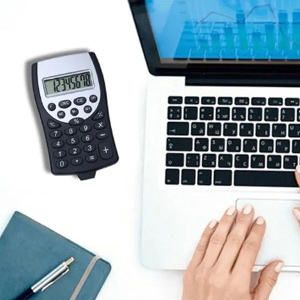 Portable 8-Digit Calculator with Wrist Strap for Promo Use