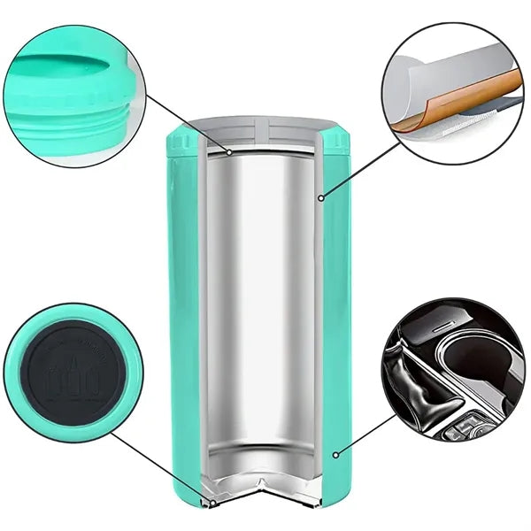 12Oz. Slim Can Cooler Insulated Stainless Steel Holder