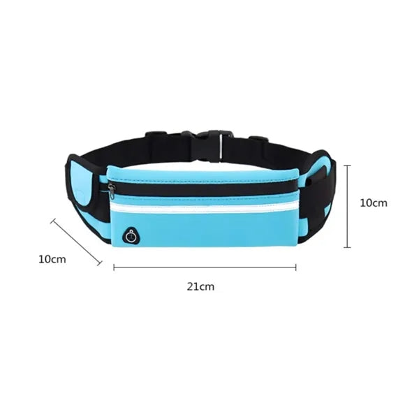 Running Waist Pack with Bottle Holder and Earphone Port