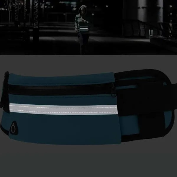 Running Waist Pack with Bottle Holder and Earphone Port