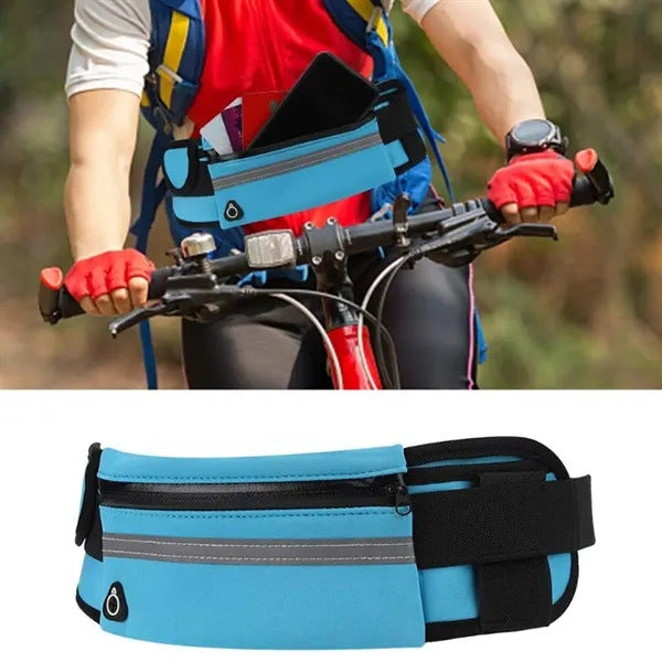 Running Waist Pack with Bottle Holder and Earphone Port