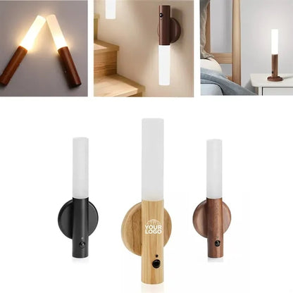 LED Wooden Magnetic Sensor Wall Light