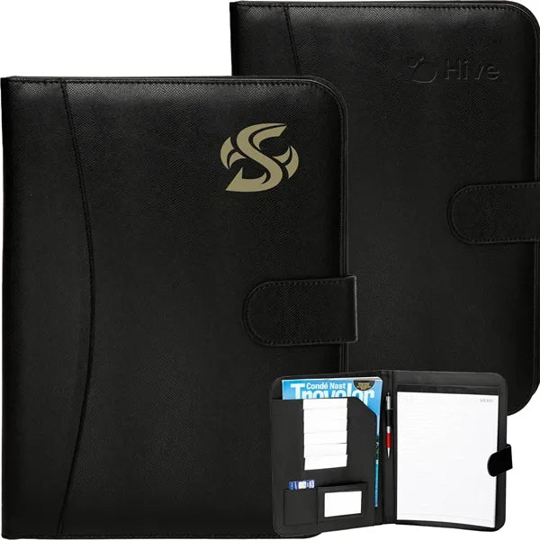 Leather Portfolio Journal w/ Magnet Closure & Pen Loop