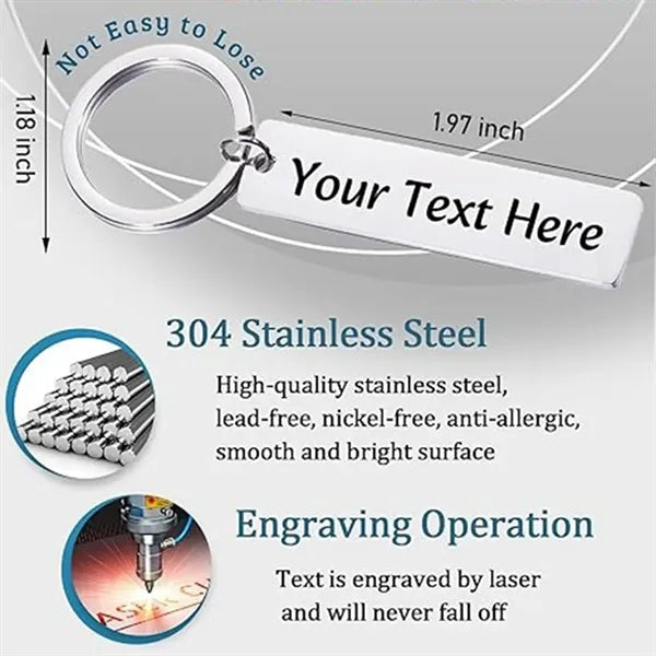 Customized Double-sided Keychain Stainless Steel