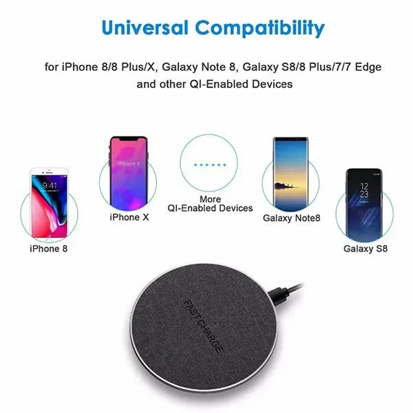 10W Qi Certified Wireless Charging Pad