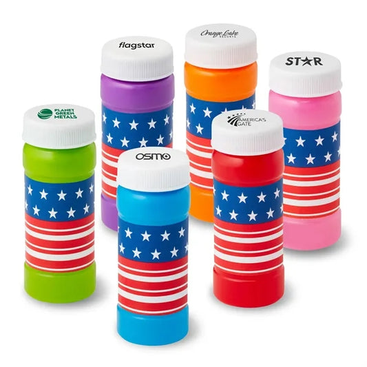 2 oz. Patriotic Bubbles with cap imprint