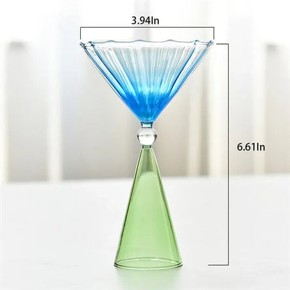Unique Colorful Party Bar Fancy Cocktail Glasses