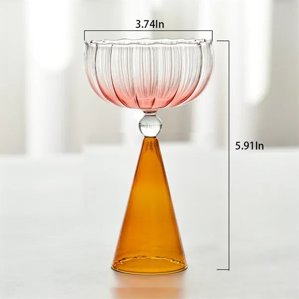 Unique Colorful Party Bar Fancy Cocktail Glasses