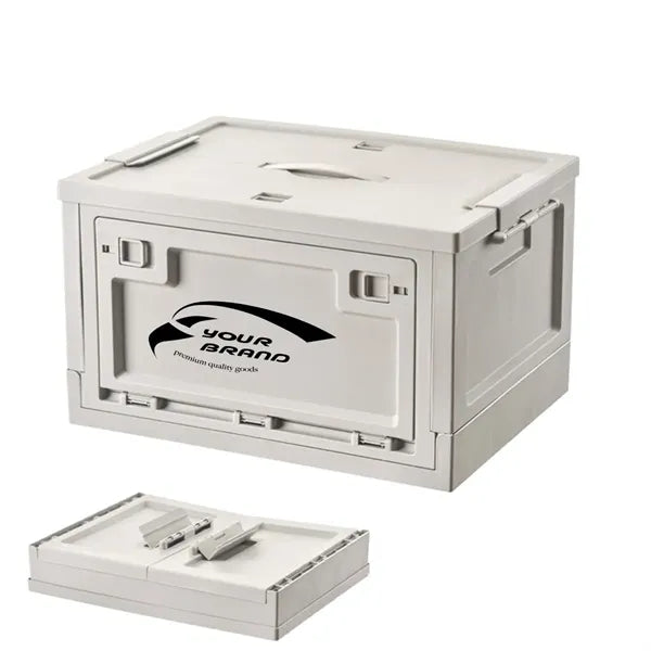 Foldable Stackable Plastic Storage Box Organizer With Lid