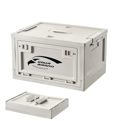 Foldable Stackable Plastic Storage Box Organizer With Lid