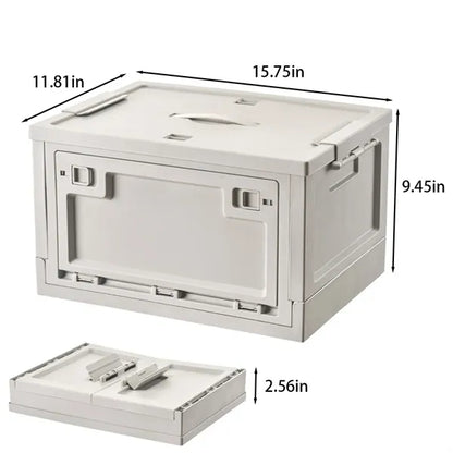 Foldable Stackable Plastic Storage Box Organizer With Lid