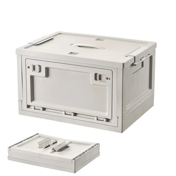 Foldable Stackable Plastic Storage Box Organizer With Lid