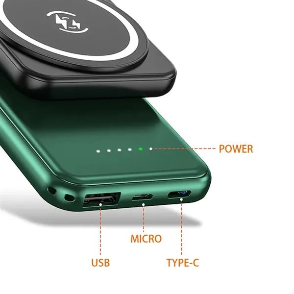 5000mAh Portable Magnetic Wireless Charging Power Bank