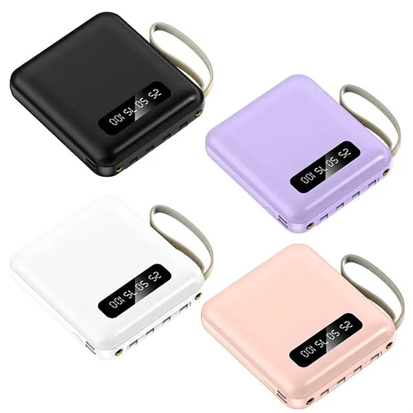 20000mAh Portable Fast Charging Charger With Cords Wires Pow