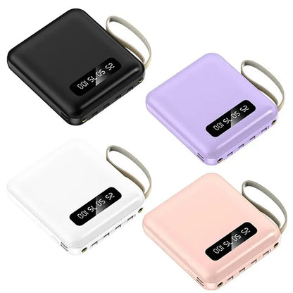 20000mAh Portable Fast Charging Charger With Cords Wires Pow