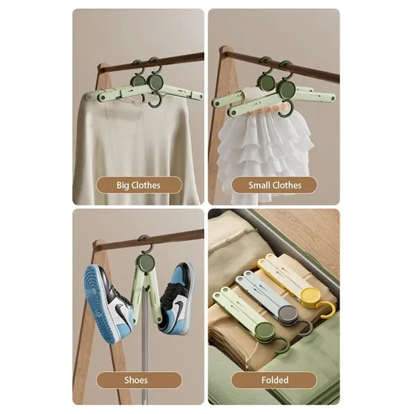 Portable Folding Travel Clothes Hanger Foldable Drying Rack