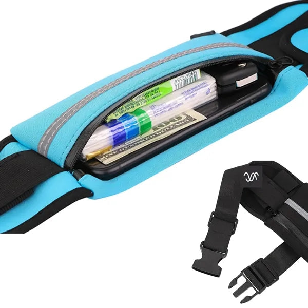 Running Belt with Earphone Port and Reflective Strip