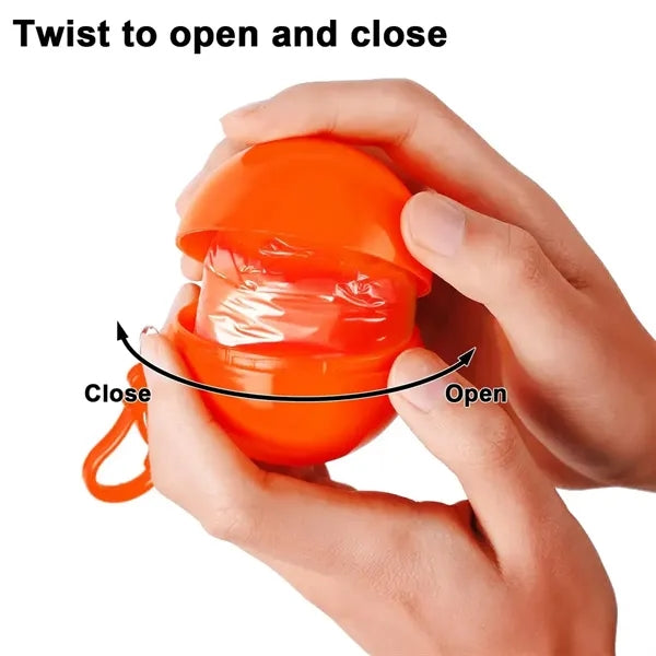 Disposable Rain Poncho in Ball Keychain