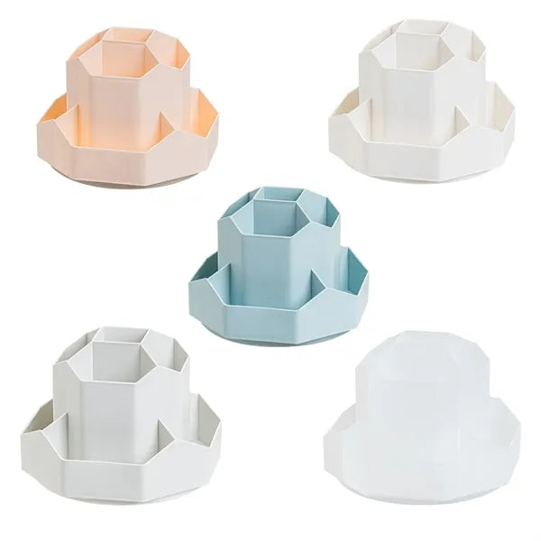 Cute Rotating Pencil Pen Desk Cup Holder Organizers