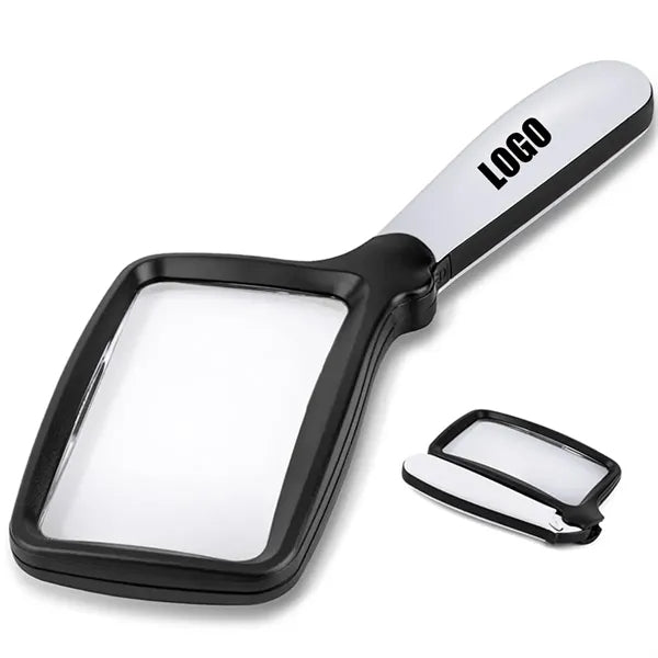 Folding Handheld Magnifying Glass with Light