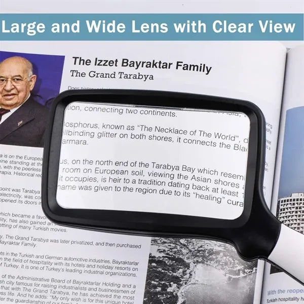 Folding Handheld Magnifying Glass with Light