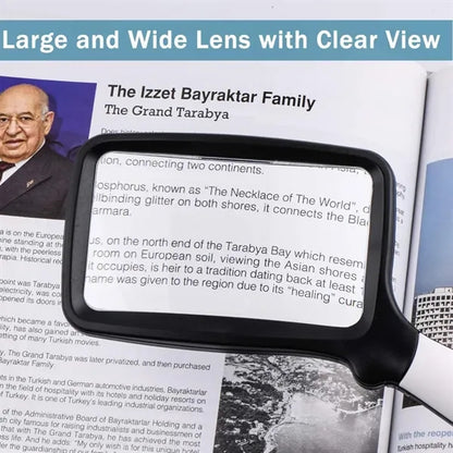 Folding Handheld Magnifying Glass with Light