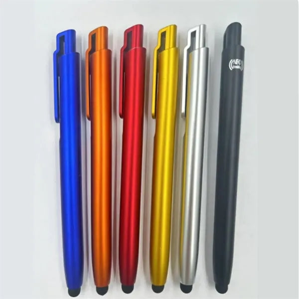 Stylus Ballpoint Pen with Metal Clip and Custom Logo