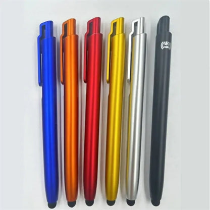 Stylus Ballpoint Pen with Metal Clip and Custom Logo