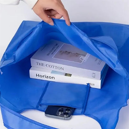 Foldable Nylon Shopping Tote Bag with Large Capacity