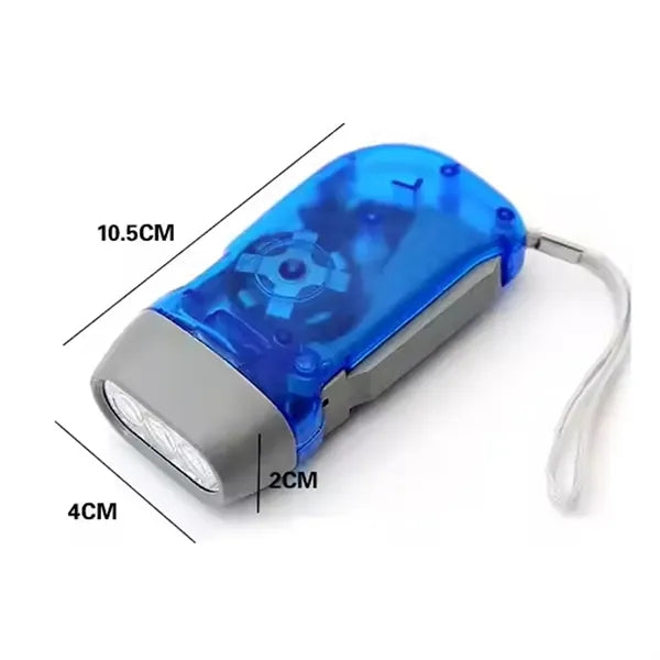 Hand Crank LED Flashlight with Dynamo Power