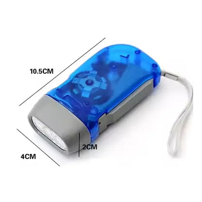 Hand Crank LED Flashlight with Dynamo Power